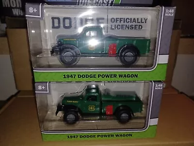 2 PACK Die-Cast 1:48 Scale 1947 Dodge Power Wagon - FORESTRY  SERVICE - Distress • $19.99