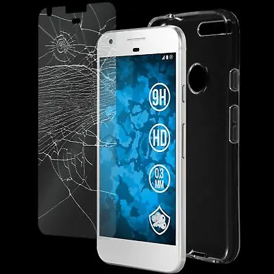 $7.69 • Buy Silicone Case Transparent Crystal Clear + 1 Protection Film Tempered Glass Clear