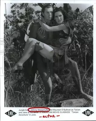 1997 Press Photo Johnny Weissmuller And Maureen O'Sullivan  Tarzan Adventure  • $17.99
