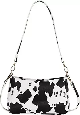 £9.90 • Buy Brand New Cow Print Shoulder Bag Long & Short Straps Small Underarm Bag