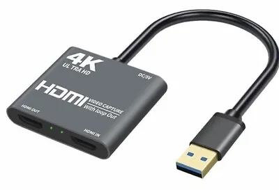 £24.99 • Buy HDMI Video Capture Card With Loop Out/HDMI To USB 3.0 Video Capture Card
