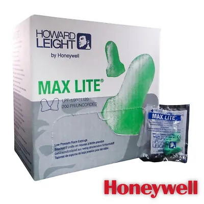 Howard Leight LPF-1 MaxLite Uncorded Earplugs (Pick Total Pairs) • $10.90