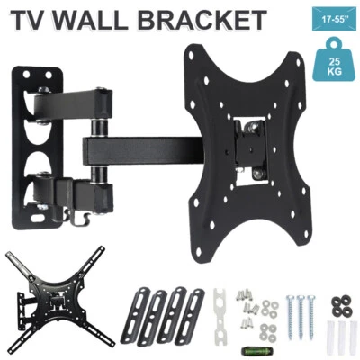$15.50 • Buy Full Motion Tilt VESA TV Wall Mount Bracket Swivel 17 24 32 37 40 42 50 55 Inch