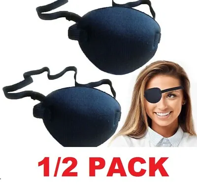 1/2 Eye Patch For Adults Kids Adjustable Washable Eyeshades Concave Foam Padded • $5