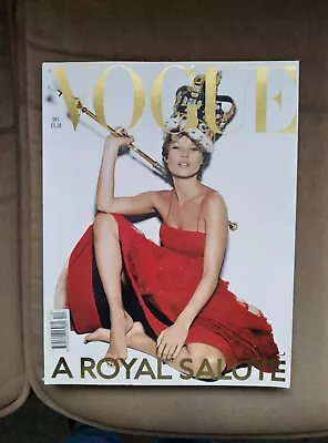 Vogue Magazine December 2001  “A Royal Salute” With Kate Moss • £4.99