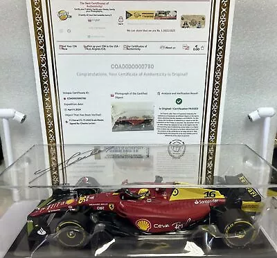 F1 Ferrari F1-75 2022 Scale Model Signed By: Charles Leclerc With COA • $266.68