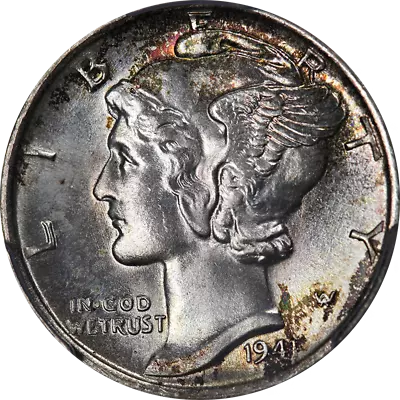 1941-P Mercury Dime PCGS MS66 FB Fantastic Luster Strong Strike • $67