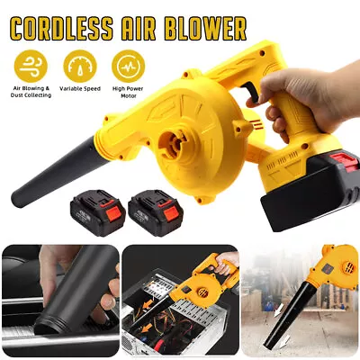 Cordless Air Blower Leaf Blower Electric Vacuum Cleaner With 2* Li-ion Battery • $66.99