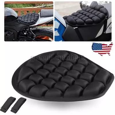 Motorcycle 3D Seat Pad Comfort Gel Cushion Universal Pillow Cover Breathable US • $16.98