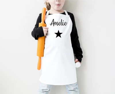 £7.99 • Buy Kids Personalised Apron With Name And Star. Baking/Cooking Apron With Pocket