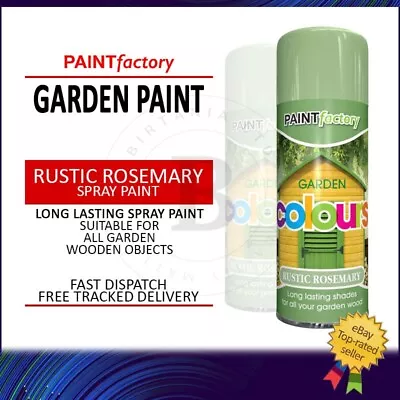 Rustic Rosemary Aerosol Spray Paint Outdoor Garden Shade For Wood Metal 400ml • £6.49