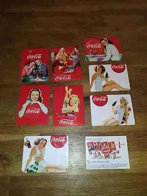 Coca Cola Full Set Of 8 Vintage Look Fridge Magnets 2011 • £6.50