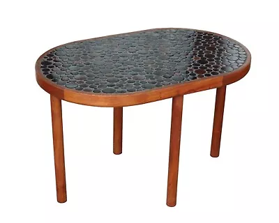 Martz Marshall Studios Mid Century Modern Walnut And Round Tile Top Table • $1600