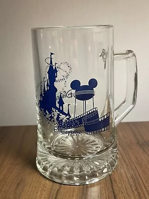 Disneyland Paris Exclusive Souvenir Glass Tankard Beer Mug - Disney Mickey Mouse • $9.98