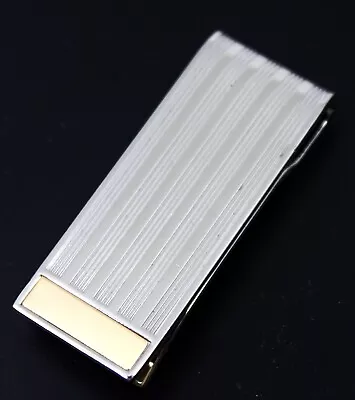 Money Clip A & Z Chain Co. Sterling Silver & 14K Gold Fine Line Design  #80 • $179.99