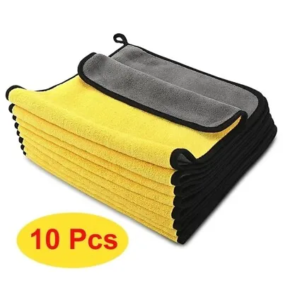 3/5/10 Pcs Extra Soft Car Wash Microfiber Towel Car Cleaning Drying Cloth Car Ca • $17
