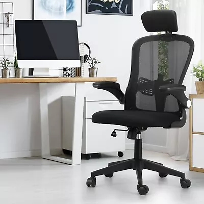 Oikiture Mesh Office Chair Executive Fabric Gaming Seat Racing Tilt Computer • $98.90