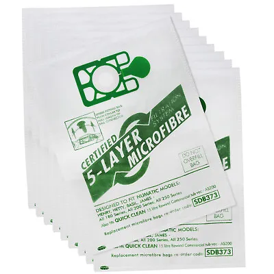 Numatic Basil Edward Henry Hepa Flo Vacuum Cleaner Microfibre Dust Bags X 10 • £6.45