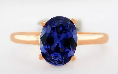 LAB CREATED 1.35 Cts TANZANITE RING .925 STERLING SILVER - New With Tag • £0.80