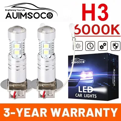 2x H3 Super Bright LED Headlight Kit 200W Foglight Driving DRL Bulbs 6500K White • $28.56