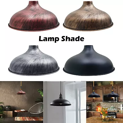 Retro Industrial Style Light Shade Modern Ceiling Pendant Lampshade Metal Shades • £18.89