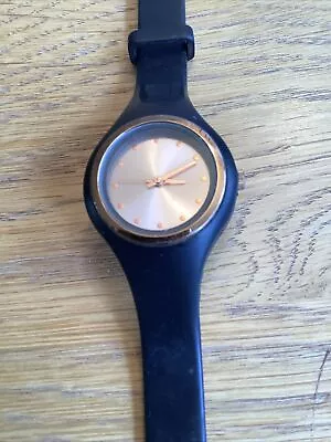 Marks And Spencer Ladies Watch With Black Rubber Strap.BATTERY REQUIRED • £6.50