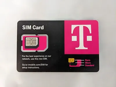 T-Mobile Triple SIM Card R15 3 In 1 Nano Micro Standard 5G NEW Use By 10/12/24 • $2.99