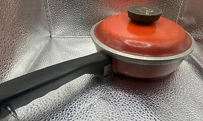 Vintage Club Pot Red Poppy 7.5”  Saucepan With Lid  Cookware Pan • $4.99