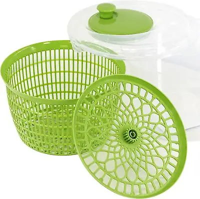 24cm Any Colours  Plastic Salad Vegetable Spinner Dryer Drainer Colander Bowl • £7.93