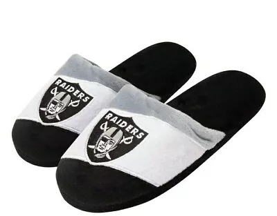 FOCO Las Vegas Raiders NFL Youth Boys Girls Colorblock Slide Slipper - L 5-6 • $22.79