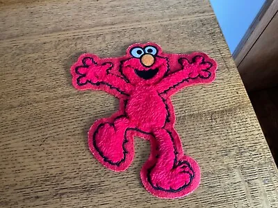 Vintage Happy Jumping Red Furry Elmo Iron On Patch Lg Size New • $7.25