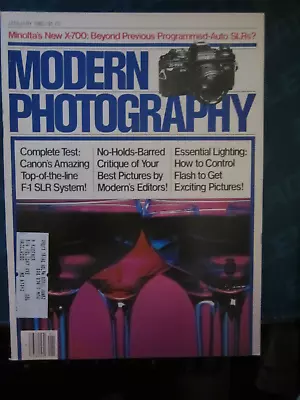 Modern Photography Magazine January 1982 Essential Lighting Minolta X-700 N • $9.99