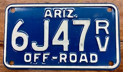 NEVER USED UNIQUE HARD'R 2 FIND 1980's ARIZONA OFF ROAD RV LICENSE PLATE 6J47 • $14.95