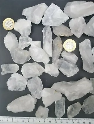 1 Rough Quartz Crystal Clear Raw Rock Gemstone Natural Mineral • £1