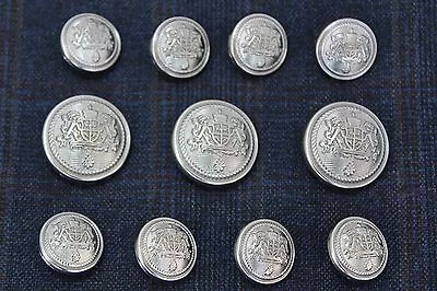 Silver Metal Blazer Buttons Set For Suit Sport Coat • $19.89