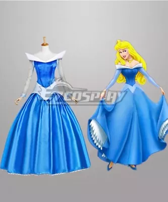 Sleeping Beauty Princess Aurora Blue Dress Cosplay Costume Dress • $31.14