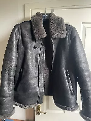 Acne Studios Shearling Trimmed Leather Jacket Size 52 • £1500