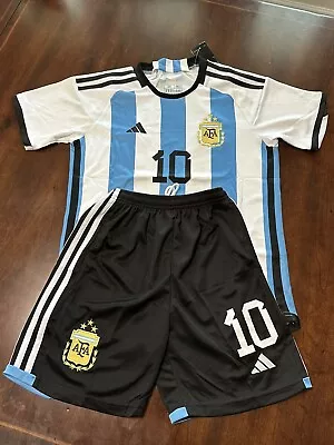 NEW Argentina Lionel Messi 10 Kids Set Jersey Youth Size 26 • $46.99