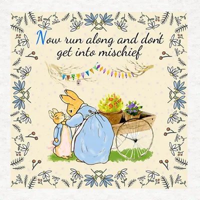 Beatrix Potter Peter & Mum-Fabric Craft Panels In 100% Cotton Or Polyester • £2.45