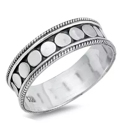 Bali Rope Twisted Polished Thumb Ring New .925 Sterling Silver Band Sizes 6-13 • $16.99