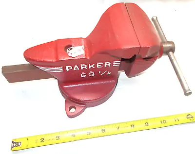 Vise PARKER No. 63-1/2 Swivel Bench Vise 3-1/2  Wide Jaws Opens To 3-1/2  US • $160.41