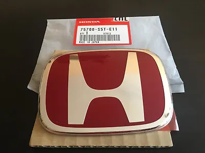For Honda Civic Type R Red Emblem Ep3 Fd2 04-05 Civic Oem 75700-S5T-E11 Genuine • $99