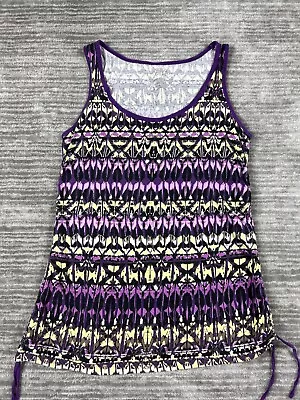 Made For Life Top Womens XL Purple Sleeveless Ruched Sides Tank • $7.99