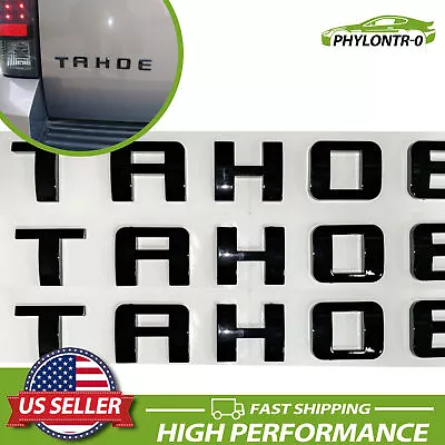 3pcs Gloss Black For Chevy Tahoe Front Left Right Door Emblem Decal Badge Letter • $18.99