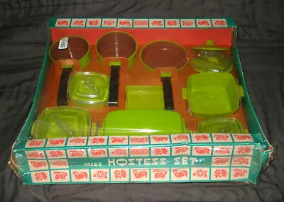 Vintage Irwin Miss Hostess Set USA Green Childs Pot Pan Casserole Dishes Toy Box • $65