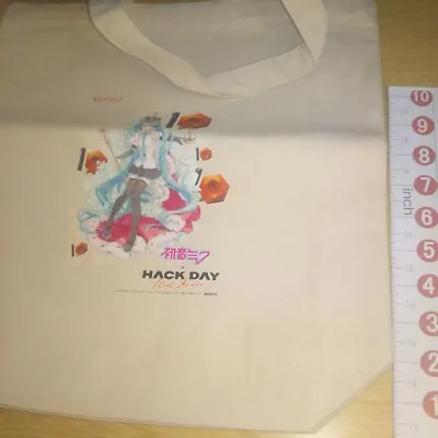 A71938 Vocaloid Hatsune Miku X HACK DAY 10th Anniversary Tote Bag • $9.99