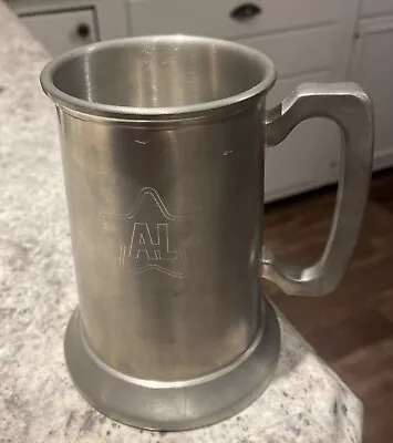 Jostens Pewter Beer Mug With Glass Bottom 5 X 3 Inch Vintage • $16.49