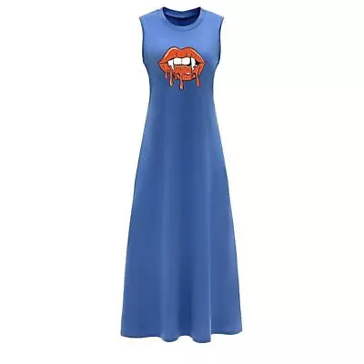 Women's Summer Dress Comfortable Clothing Loose Fashion Formal Crewneck Dress • $31.64