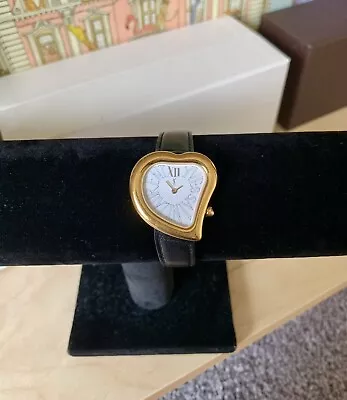 Vintage Yves Saint Laurent YSL Heart Watch With Original Black Band RARE • $925