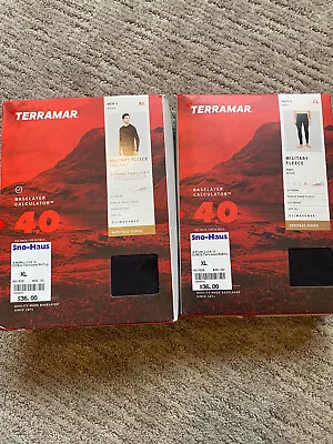 Terramar Merino Base Layer Top And Pants Size XL Black • $57.99